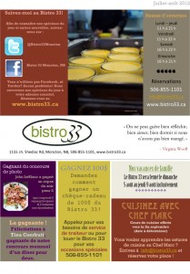 Junior Chef Culinary Classes at Bistro 33 Moncton